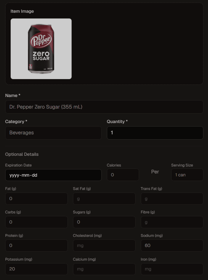 Detailed View Mockup